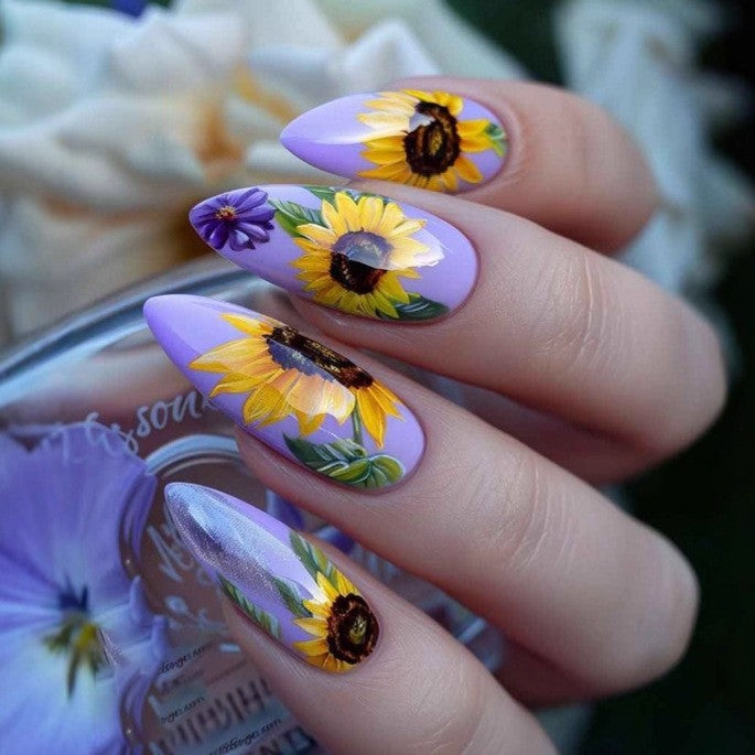 Wearable Nails Medium and Long Almond Fake Nails Nail Art Finished Nail Advanced Wearable Nails