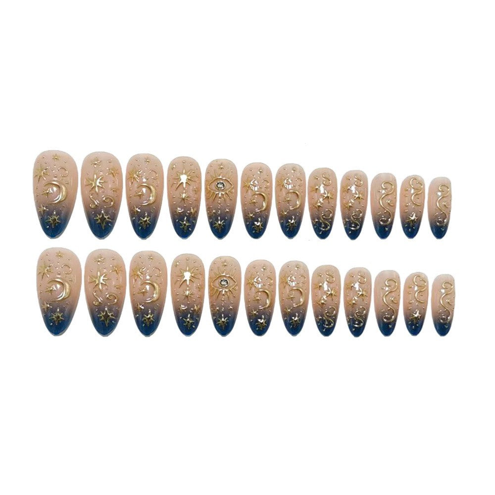 Wearable Nails Medium and Long Almond Fake Nails Nail Art Finished Nail Advanced Wearable Nails