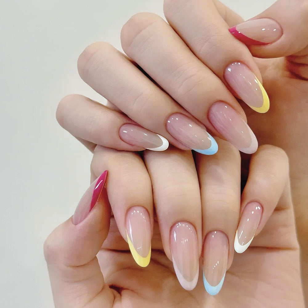 Wearable Nails Medium and Long Almond Fake Nails Nail Art Finished Nail Advanced Wearable Nails