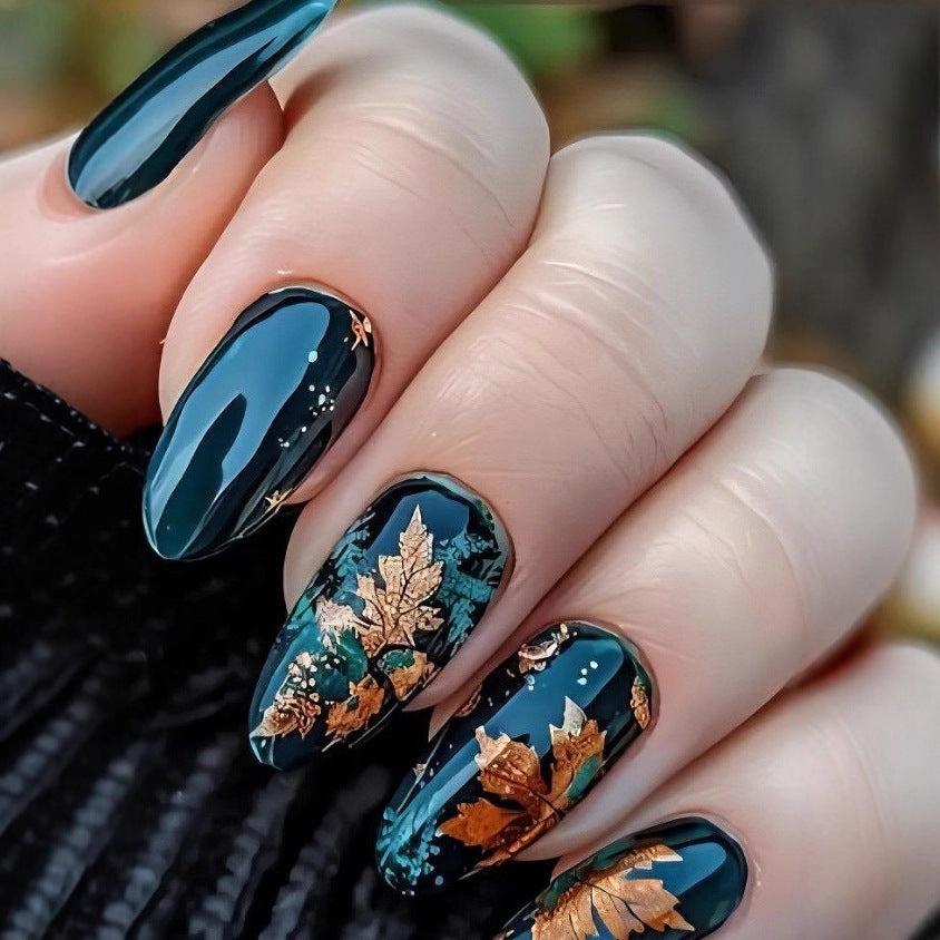 Wearable Nails Medium and Long Almond Fake Nails Nail Art Finished Nail Advanced Wearable Nails