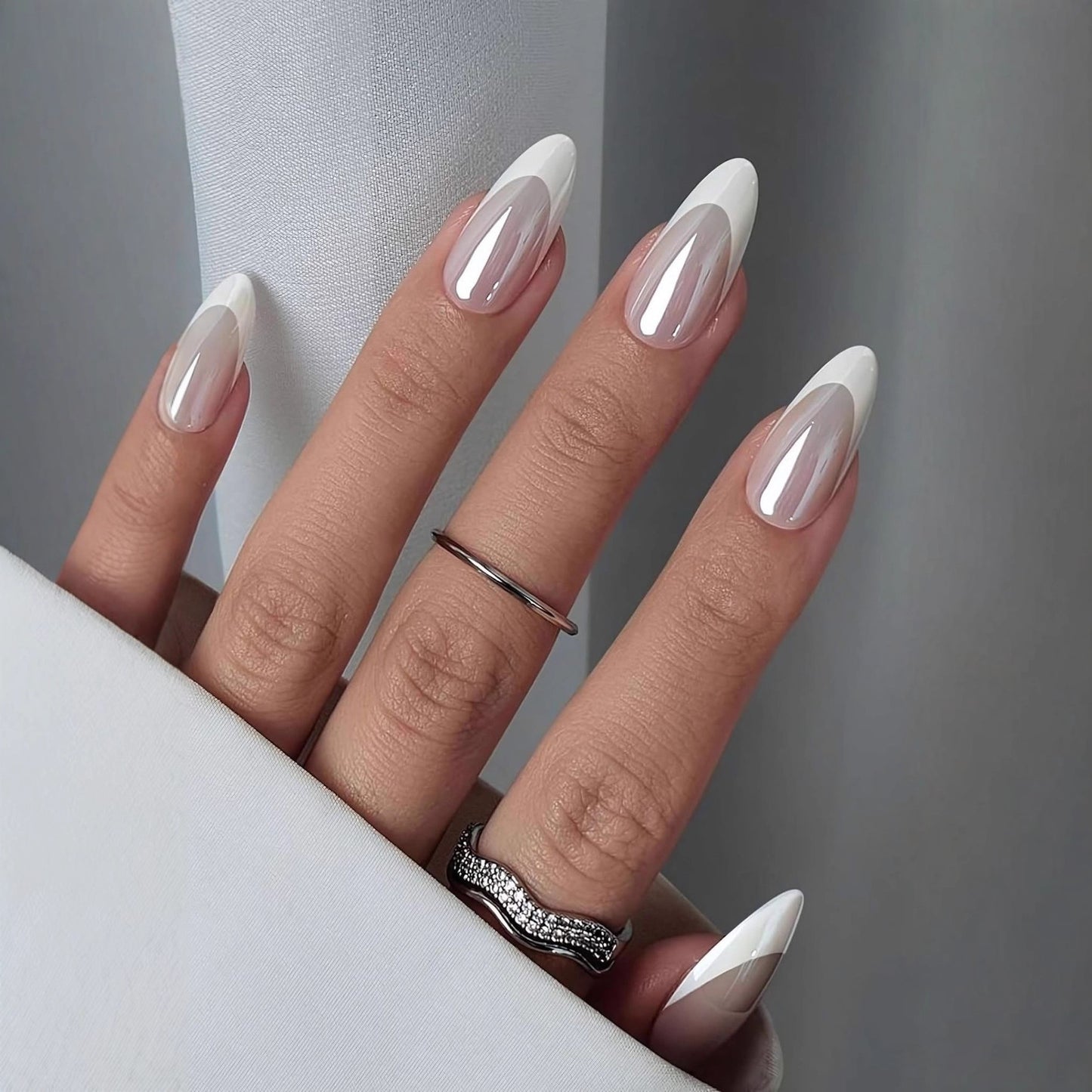 Wearable Nails Medium and Long Almond Fake Nails Nail Art Finished Nail Advanced Wearable Nails
